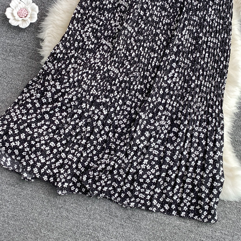 The new Korean version of high waist, slim and versatile A-line skirt HZ1023