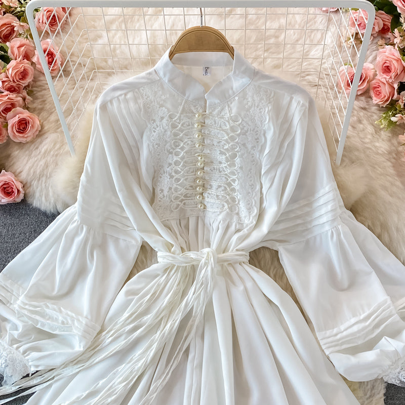 Sweet Lace Long Sleeve Dress Fashion Dress HZ1023