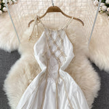 White A Line Backless Short Dress Fashion Dress HZ1023