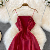 Red Tulle Short Dress A Line Fashion Dress HZ1023