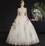 White tulle lace long ball gown dress formal dress HZ1023