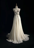 Ivory White Gorgeous Vintage Fashion Exquisite Beaded Sweetheart Neck Long Tulle Floor Length Ball Gown Evening Gown Prom Gown Wedding Dress HZ1023