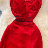 Sexy Velvet Long Dress Fashion Dress HZ1023