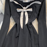 Black A Line Long Sleeve Dress A Line Fashion Dress HZ1023