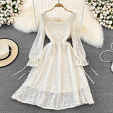 A-line lace dress fairy's first love Platycodon skirt HZ1023