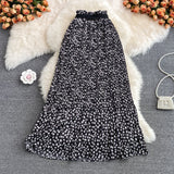 The new Korean version of high waist, slim and versatile A-line skirt HZ1023
