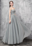 Cute tulle long prom dress evening dress HZ1023