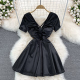Sexy Bow Short A Line Dress Fashion Dress HZ1023