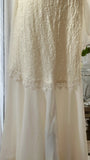 Ivory White Romantic Fashion Elegant Exquisite Lace Long Chiffon Ball Gown Evening Dress Birthday/Wedding Guest/Holiday Party Dress Prom Dress Valentine's Day Date Dress HZ1023