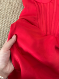 Red Fashion Elegant Long Floor Length Satin Sexy Slit Prom Dress Evening Dress Party Dress Prom Dress HZ1023
