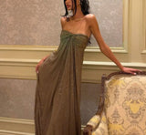 Matcha Green Sweet Exquisite Beading Long Chiffon Elegant Floor Length Ball Gown Evening Gown Party Dress Prom Dress HZ1023