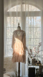 Pale Pink Tender Romantic Sweet Cute Gorgeous Exquisite Elegant Beaded Short Chiffon Homecoming Dress Evening Dress Prom Dress Prom Dress Birthday Vacation Party Dress HZ1023
