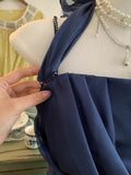 Blue Sparkly Sweet Elegant Short Chiffon Tulle Homecoming Dresses Evening Dresses Birthday Party Dresses Prom Dresses Prom Dresses HZ1023