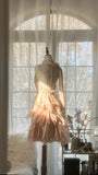 Pale Pink Tender Romantic Sweet Cute Gorgeous Exquisite Elegant Beaded Short Chiffon Homecoming Dress Evening Dress Prom Dress Prom Dress Birthday Vacation Party Dress HZ1023