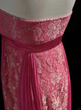 Pink Vintage Elegant Exquisite Rhinestone Lace Short Homecoming Dress Tulle Prom Dress Evening Dress Ball Gown Birthday Party Dress HZ1023