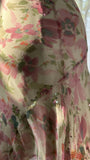 Pink gorgeous fashion elegant vintage floral exquisite beading long chiffon ball gown evening dress birthday party dress prom dress HZ1023