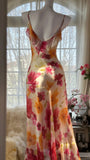 Colorful Romantic Floral Elegant Fashion Exquisite Beaded Long Chiffon Ball Dress Evening Dress Party Dress Valentine's Day Date Dress Wedding Guest Dress HZ1023