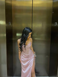 Pink/green/blue Gorgeous Shiny Exquisite Beaded Long Slit Elegant Sexy Ball Gown Evening Dress Party Dress HZ1023