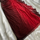 Burgundy shiny elegant strappy long tulle ball gown evening dress birthday party dress HZ1023