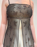 Brown Elegant Fashion Exquisite Spaghetti Strap Long Tulle Ball Gown Evening Dress Party Dress Prom Dress HZ1023