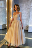 Straps Sweetheart Glittering Prom Dress HZ1023