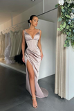V-Neck Split Prom Dress Sleeveless HZ1023