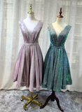 Gorgeous V-Neckline Knee Length New Style Bridesmaid Dress Charming Formal Dresses HZ1023