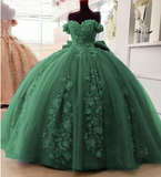 Blue gorgeous exquisite floral applique strapless long prom dress evening gown quinceanera dress sweet 16 years old dress HZ1023