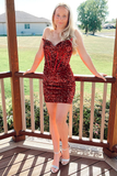 White Iridescent Sequin Strapless Short Homecoming Dress HZ1023