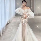 Mermaid Prom Dress, Long Prom Dresses HZ1023