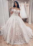 New Off-the-Shoulder Lace Bridal Wedding Dresses HZ1023