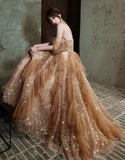 Off The Shoulder Sequin Newest Long Prom Dresses, Wedding Guest Dresses, Fashion Wedding Dresses HZ1023