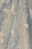 Light Blue Sweetheart Off-the-Shoulder A-line Prom Dress HZ1023