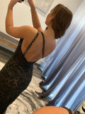Mermaid One Shoulder Lace Prom Dress with Silt HZ1023