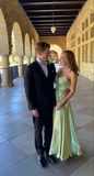 Spaghetti Straps Slit Long Prom Dress Evening Dress HZ1023