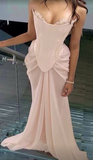 Pink vintage elegant beaded A-line lace ball gown evening dress HZ1023