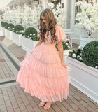 Pink prom dress long evening formal gown HZ1023
