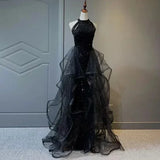 Burgundy/Black Shiny Bodycon Sequined Long Elegant Ball Gown Evening Dress HZ1023