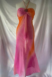 Pink Gorgeous Gradient Strapless Long Chiffon Elegant Ball Gown Evening Dress Party Dress HZ1023