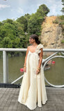 White V Neck Fashion One Shoulder Long Satin Formal Prom Dress Evening Gown Wedding Guest Dress Party Dress HZ1023