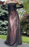 Pink Brown Vintage Exquisite Beaded Spaghetti Strap Long Tulle Elegant Ball Gown Evening Dress Party Dress Prom Dress HZ1023