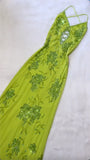 Green luxury gorgeous fashion elegant exquisite floral beading long fairy chiffon ball gown evening dress party dress prom dress HZ1023