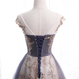 Stylish tulle sequins long prom dress formal dress HZ1023