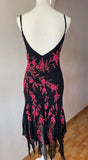 Black gorgeous delicate Beads floral applique spaghetti straps long elegant tulle ball gown evening dress HZ1023