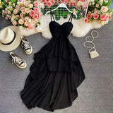 High waist irregular strapless dress HZ1023
