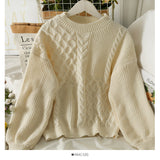 Sweater women's Plaid loose thin Pullover Sweater HZ1023