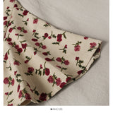 Sweet printed corduroy high waist medium length beautiful back dress for women HZ1023