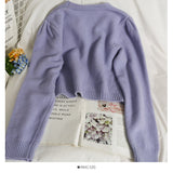 Women's cardigan long sleeve short single breasted sweater HZ1023