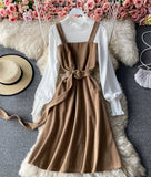 A line patchwork dress HZ1023