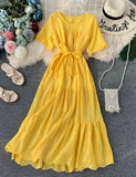 Lovely cutout short sleeve dress HZ1023